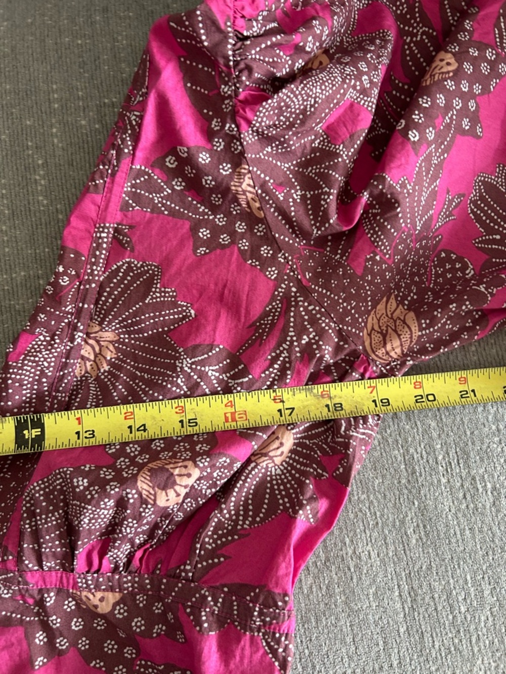House Of Harlow Floral Boho Prairie Maxi Dress L Pink Brown summer - Picture 15 of 17